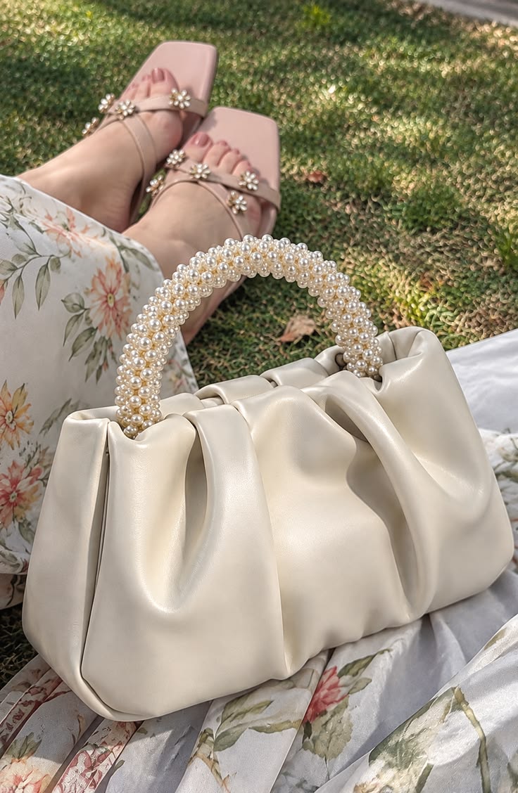Style Potli Premium Cream Quilted Bag